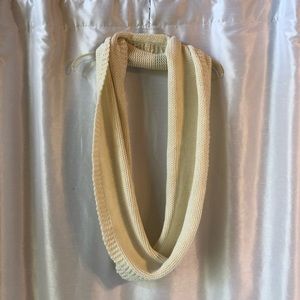 white knit infinity scarf
